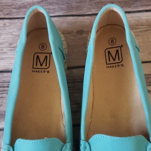 Maker's Shoes Aqua Moca Espadrilles NIB - Picture 10 of 12
